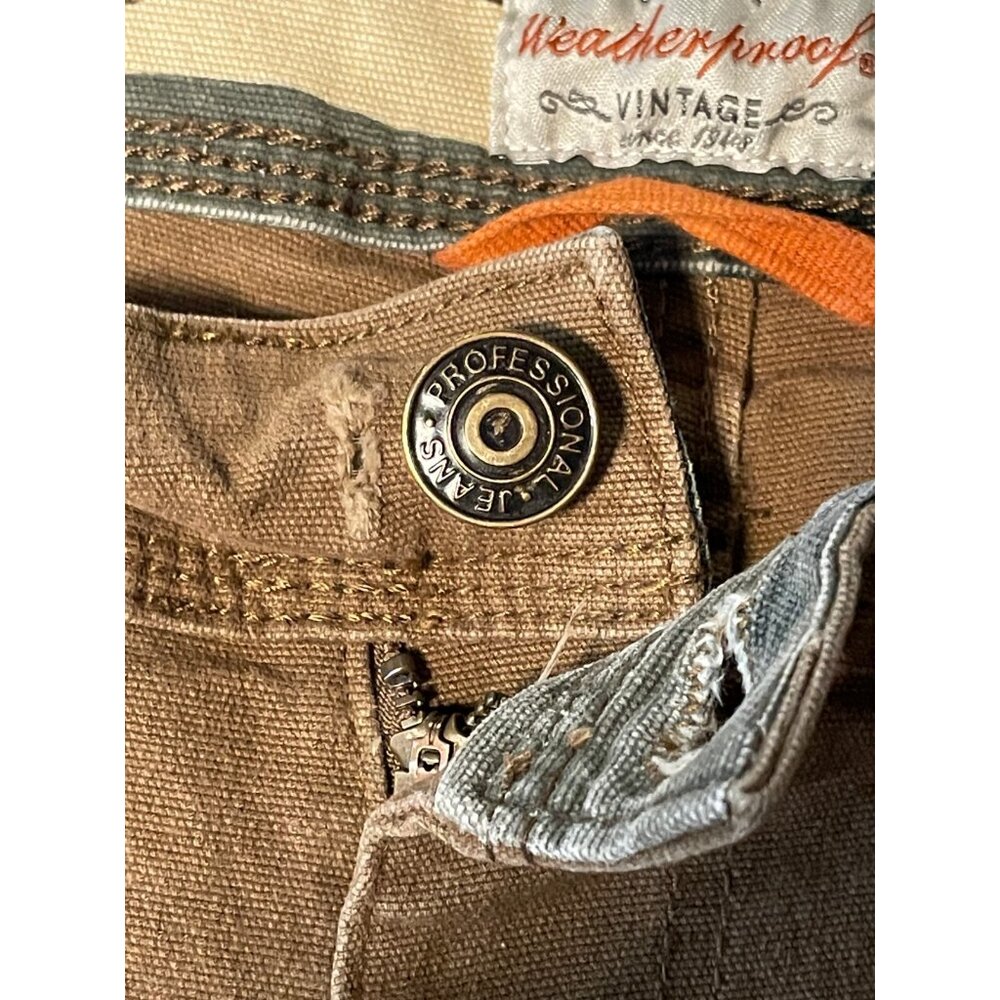 Weatherproof Vintage jeans mens 36 x 30 relaxed fit brown work - Picture 9 of 12